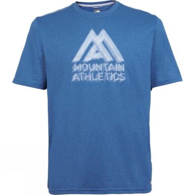 Crew The North Face MA Graphic Reaxion Amp Hombre Azules - Chile UDT346207